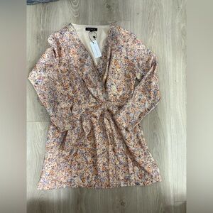 NWT Dynamite Floral V-Neck Dress